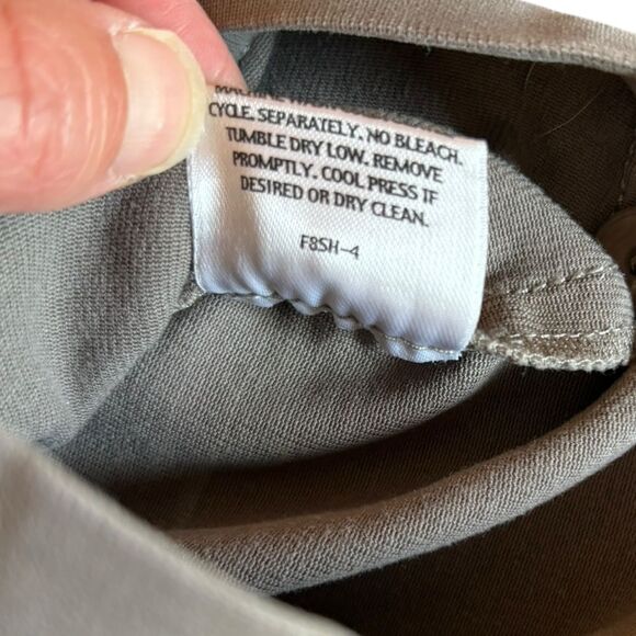 Eileen Fisher Cotton Stretch Chino Pants Bootcut Taupe Gray Womens Size XS - Picture 6 of 9